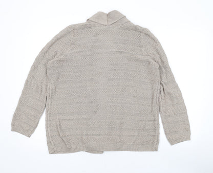 Womens UK Size 16 Marks and Spencer Beige Cardigan Jumper