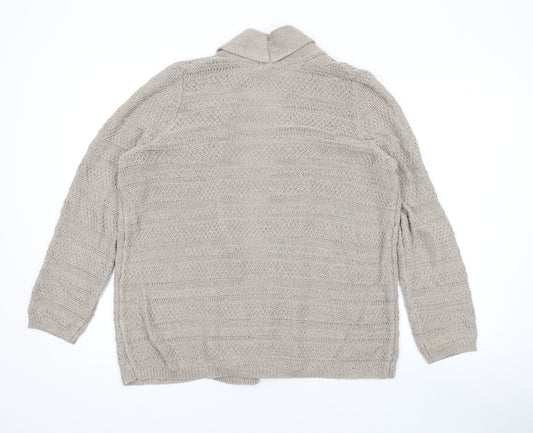 Womens UK Size 16 Marks and Spencer Beige Cardigan Jumper