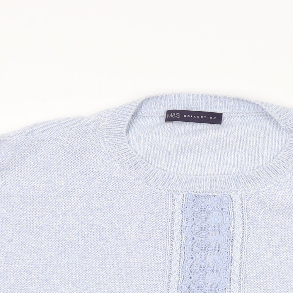 Womens UK Size XL Marks and Spencer Blue Pullover Jumper