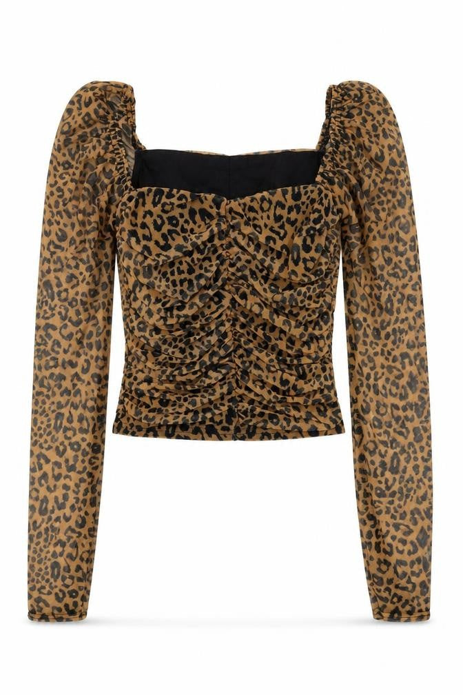 Womens UK Size 6 Missguided Brown Basic Blouse