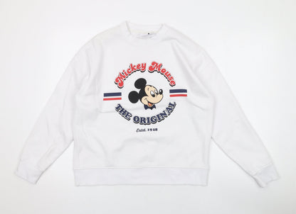 Womens UK Size XS Disney White Pullover Sweatshirt
