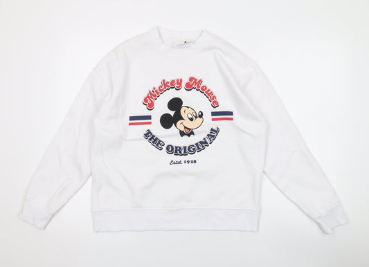 Womens UK Size XS Disney White Pullover Sweatshirt