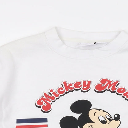Womens UK Size XS Disney White Pullover Sweatshirt