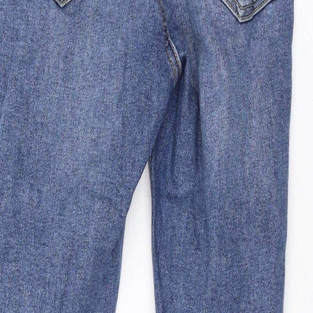 Topshop Womens Blue Cotton Skinny Jeans Size 28 in L25 in Regular Zip