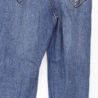 Topshop Womens Blue Cotton Skinny Jeans Size 28 in L25 in Regular Zip