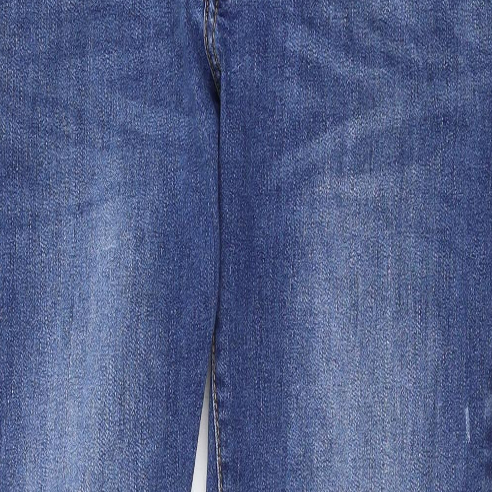 Crosshatch Mens Blue Cotton Straight Jeans Size 32 in L30 in Regular Button