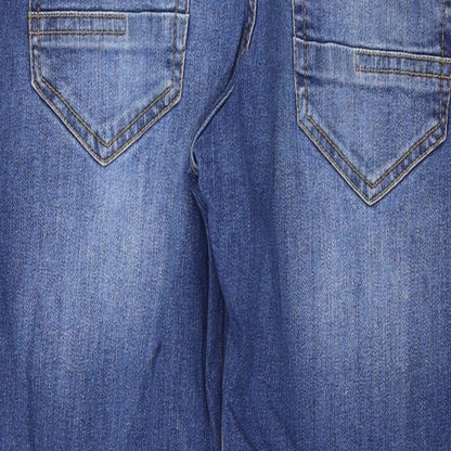 Crosshatch Mens Blue Cotton Straight Jeans Size 32 in L30 in Regular Button