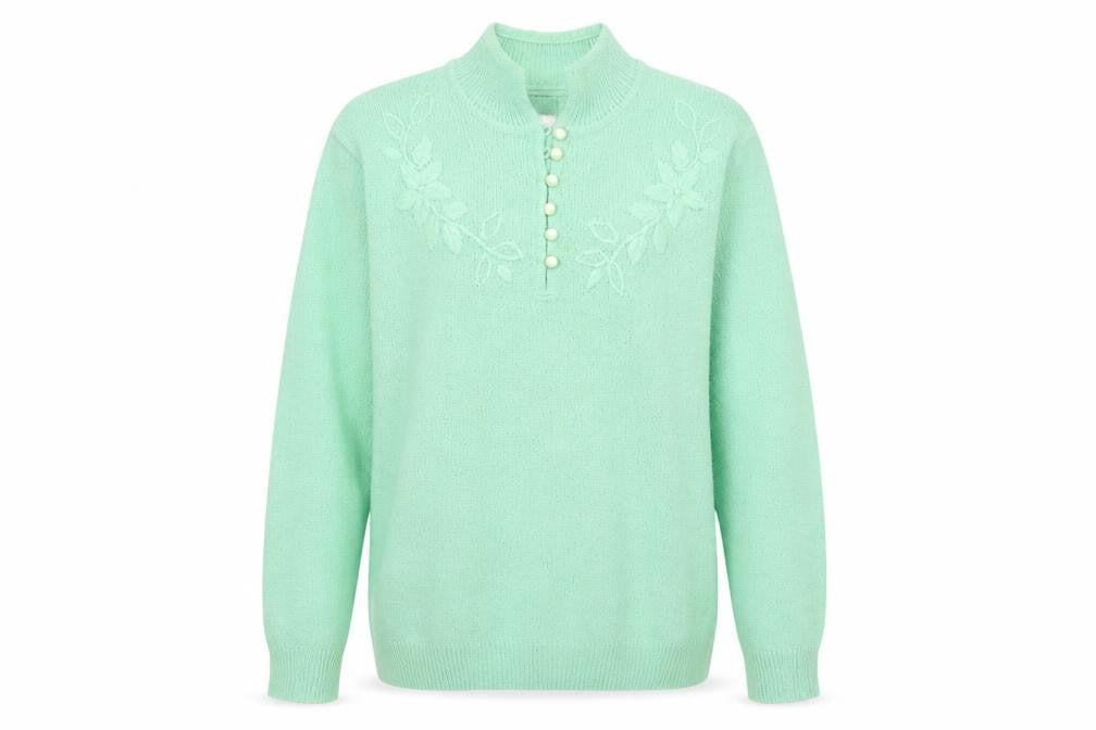 Womens UK Size 18 Charmance Green Pullover Jumper