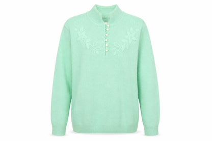 Womens UK Size 18 Charmance Green Pullover Jumper
