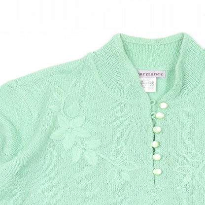 Womens UK Size 18 Charmance Green Pullover Jumper