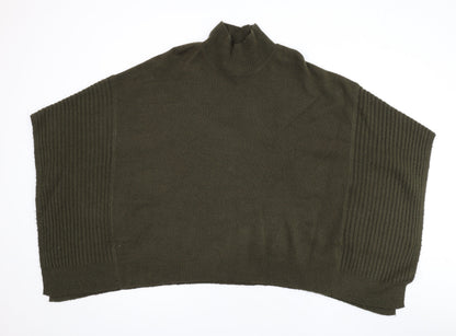 Womens UK Size M Oasis Green Cape Jumper