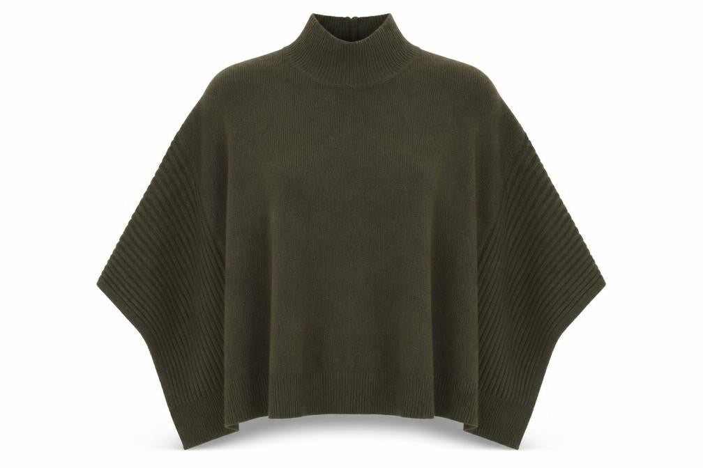 Womens UK Size M Oasis Green Cape Jumper