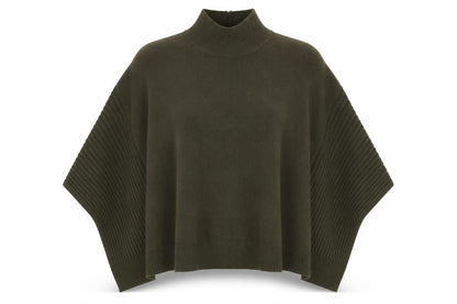 Womens UK Size M Oasis Green Cape Jumper