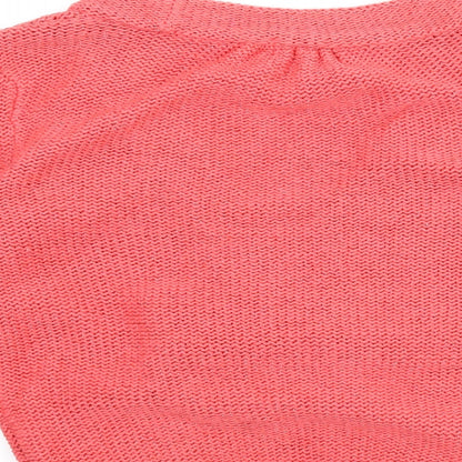 NEXT Womens Pink V-Neck Cotton Cardigan Jumper Size 10