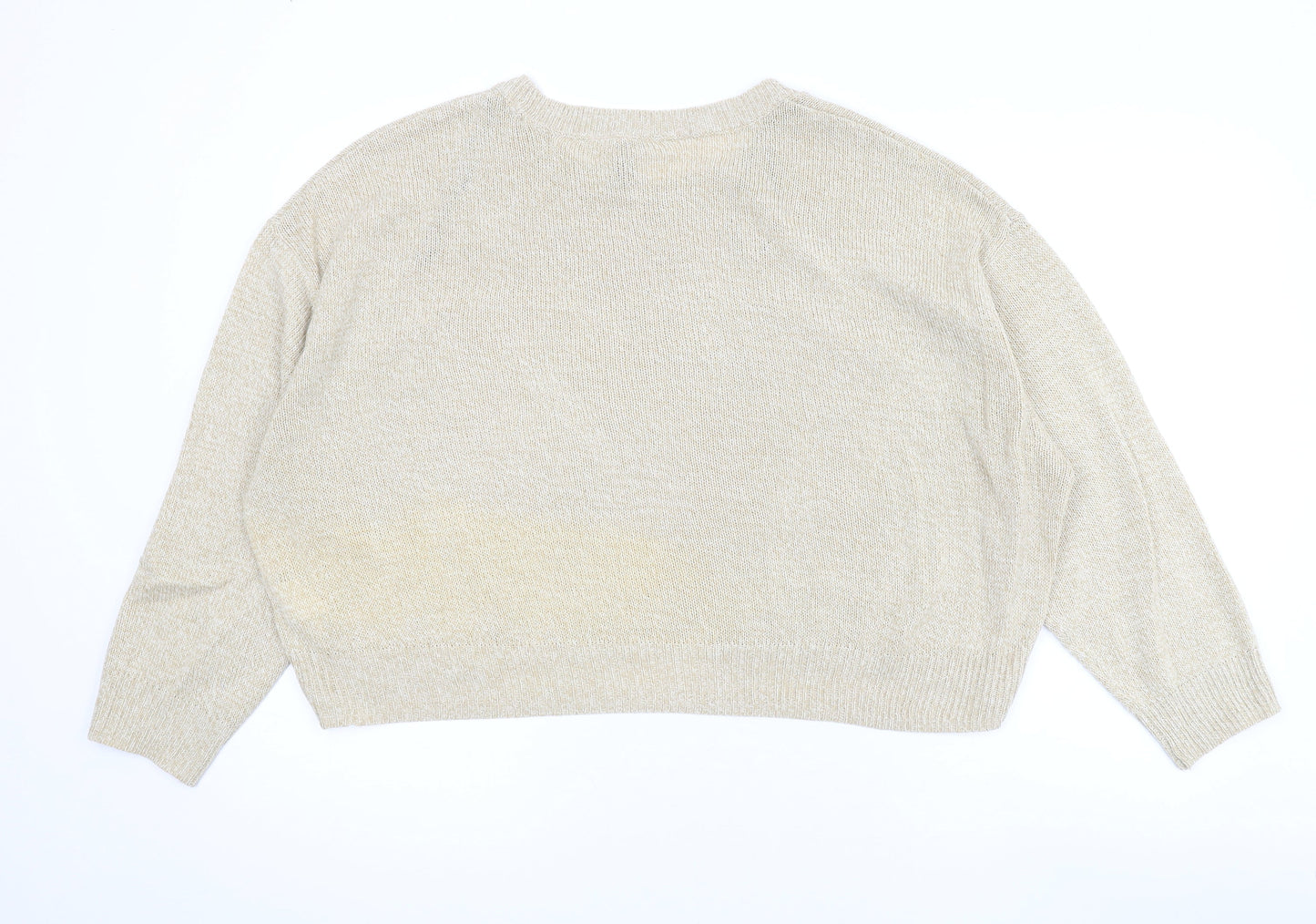 Womens UK Size L Divided by H&M Beige Pullover Jumper