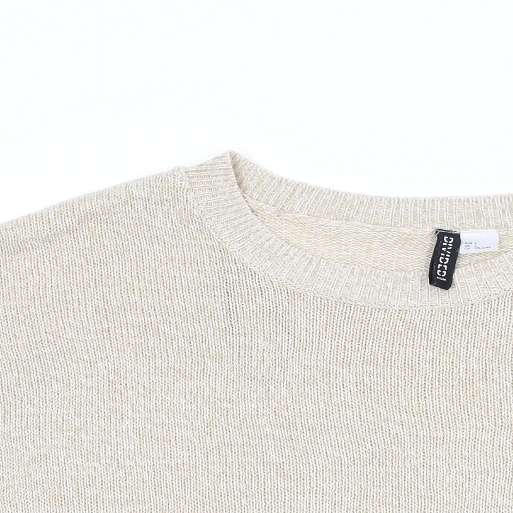 Womens UK Size L Divided by H&M Beige Pullover Jumper