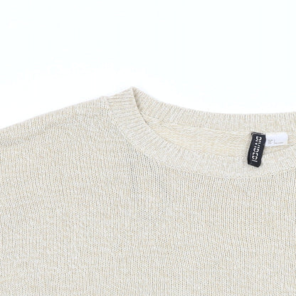 Womens UK Size L Divided by H&M Beige Pullover Jumper