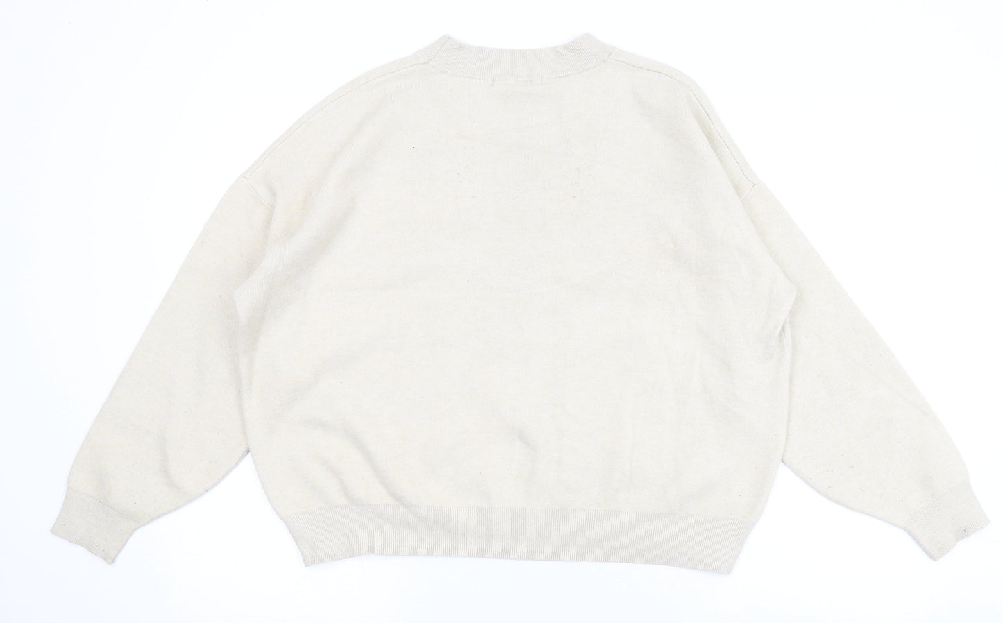 Womens UK Size L Mango Beige Pullover Jumper