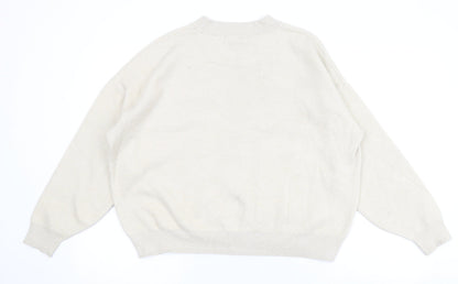 Womens UK Size L Mango Beige Pullover Jumper