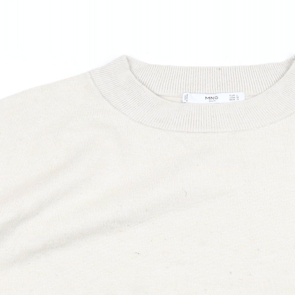 Womens UK Size L Mango Beige Pullover Jumper