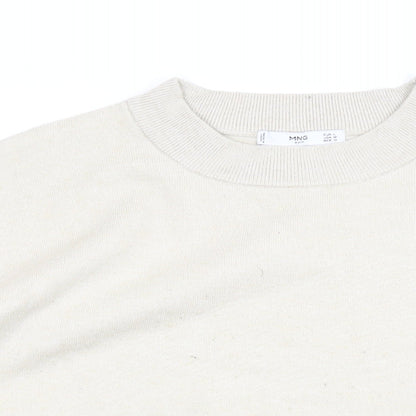 Womens UK Size L Mango Beige Pullover Jumper