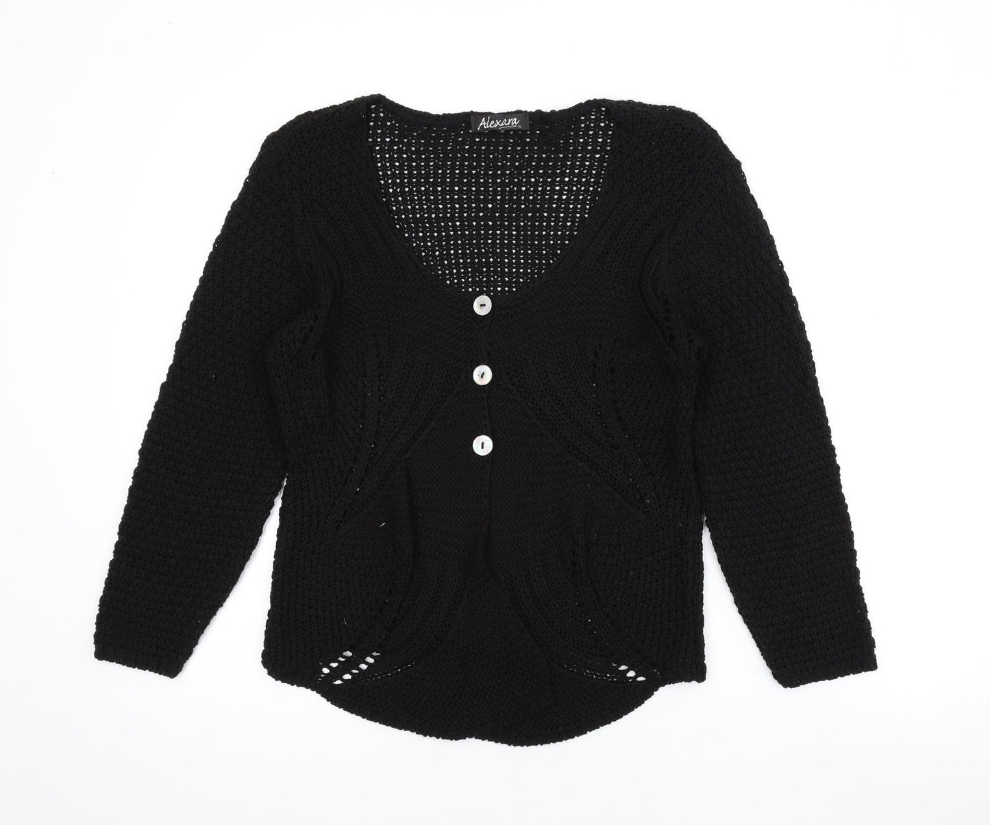 Womens UK Size S Alexara Black Cardigan Jumper