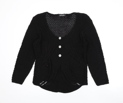 Womens UK Size S Alexara Black Cardigan Jumper