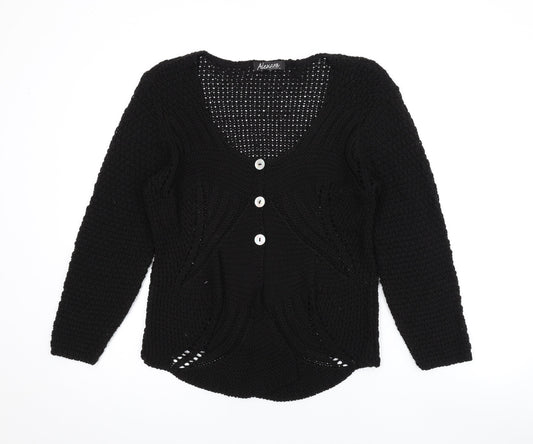 Womens UK Size S Alexara Black Cardigan Jumper