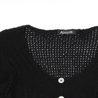 Womens UK Size S Alexara Black Cardigan Jumper