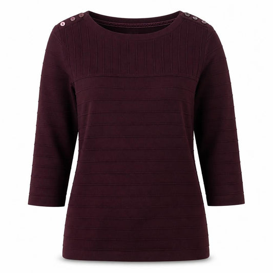 Womens UK Size S Country Casuals Purple Basic Blouse