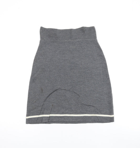 NEXT Womens Grey Wool Mini Skirt Size S