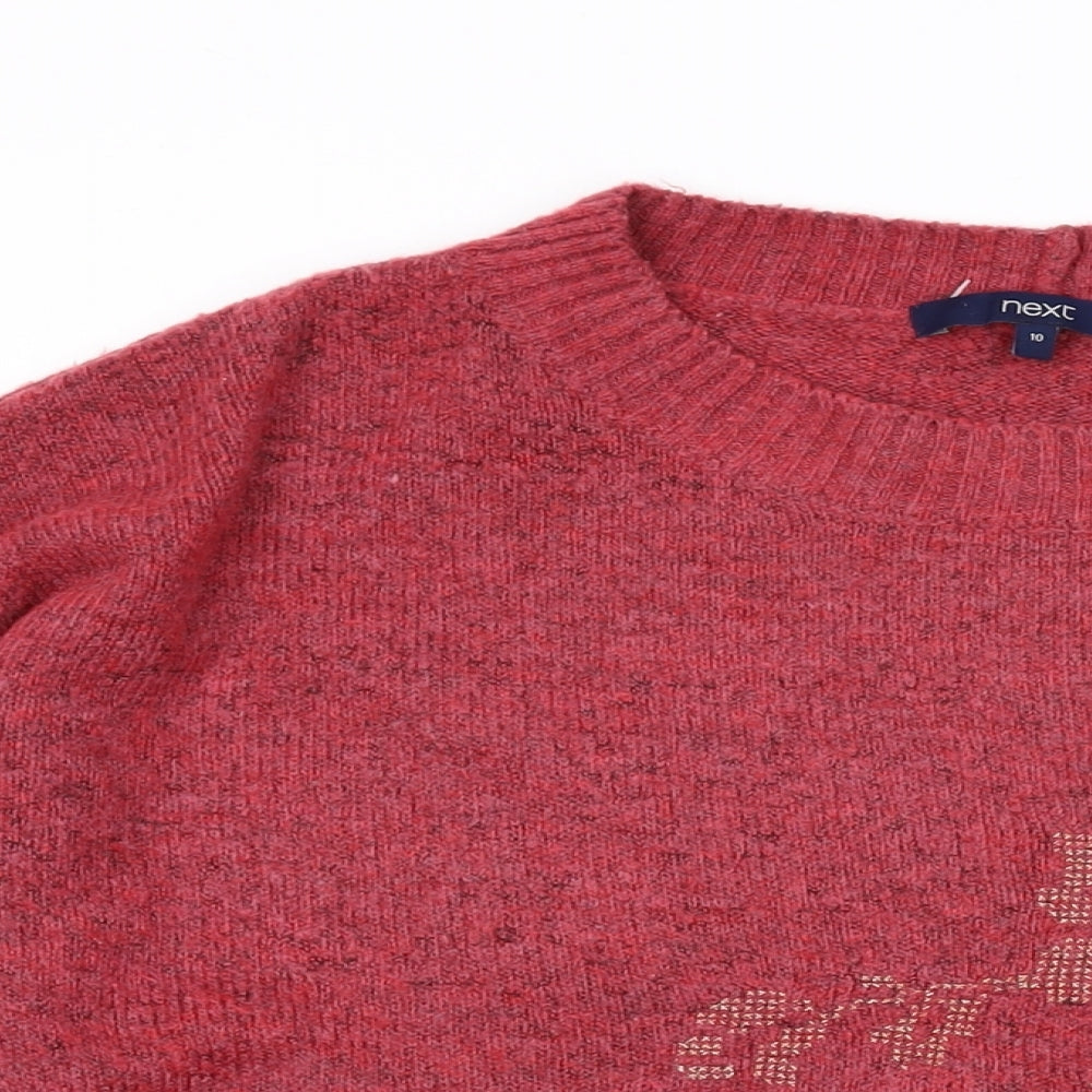 Womens UK Size 10 NEXT Pink Pullover Jumper