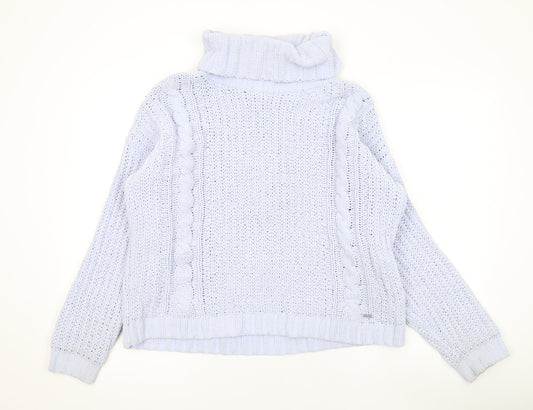 Womens UK Size M Hollister Blue Pullover Jumper