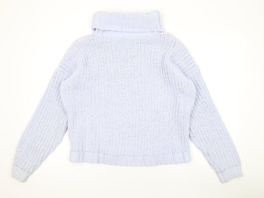 Womens UK Size M Hollister Blue Pullover Jumper