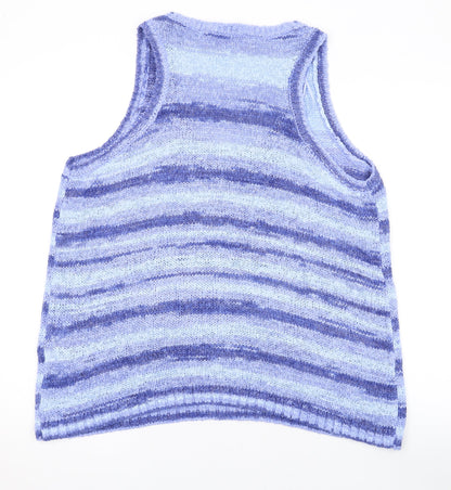 Womens UK Size M Zara Purple Basic Tank