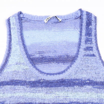Womens UK Size M Zara Purple Basic Tank