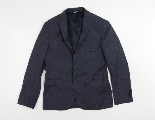 Mens UK Size 38 Marks and Spencer Regular Blue Suit Jacket
