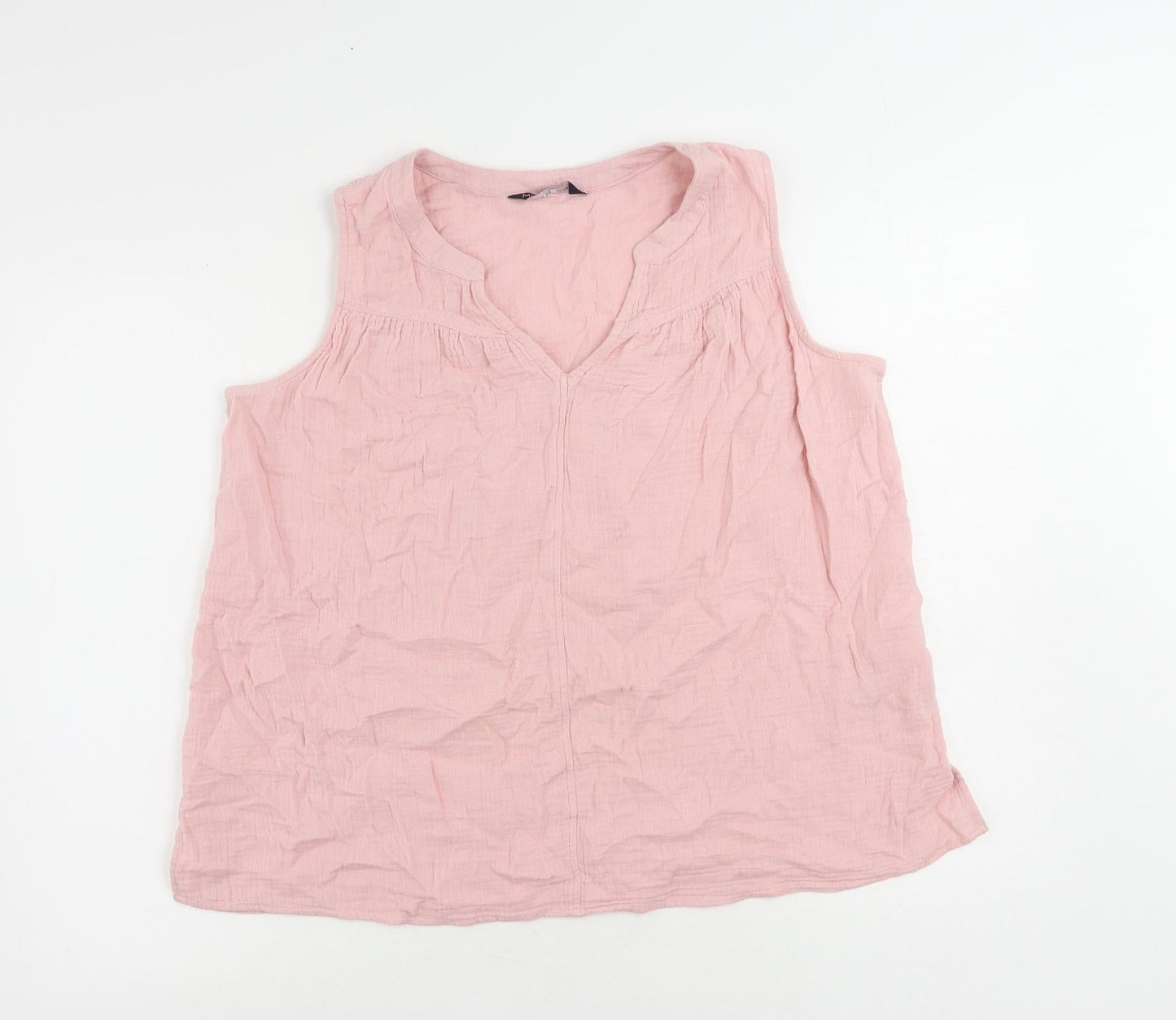 Womens UK Size 12 Marks and Spencer Pink Basic Blouse