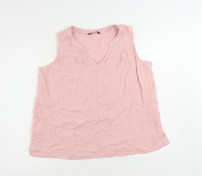 Womens UK Size 12 Marks and Spencer Pink Basic Blouse