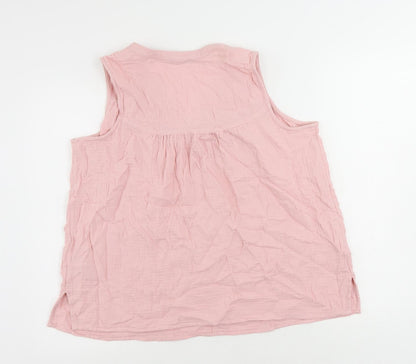 Womens UK Size 12 Marks and Spencer Pink Basic Blouse