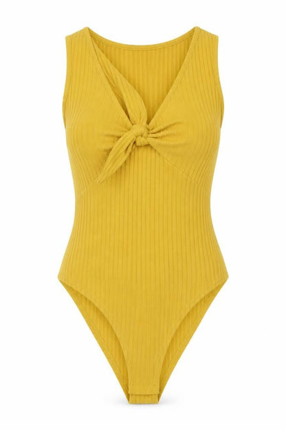 Womens UK Size 12 New Look One-Piece Yellow Bodysuit
