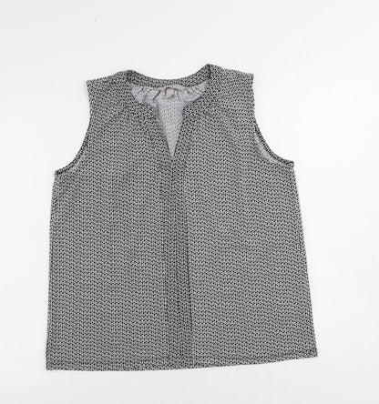 Womens UK Size S H&M Blue Basic Blouse
