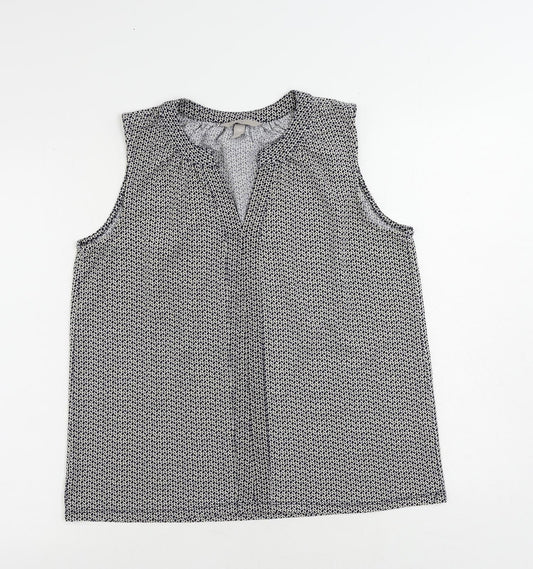Womens UK Size S H&M Blue Basic Blouse