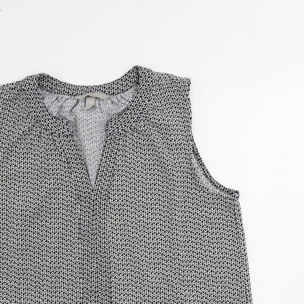 Womens UK Size S H&M Blue Basic Blouse