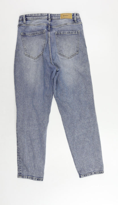 Womens UK Size 12 Stradivarius Regular Fit Mom Blue Jeans