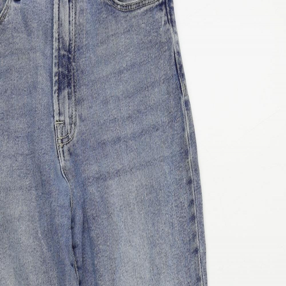 Womens UK Size 12 Stradivarius Regular Fit Mom Blue Jeans