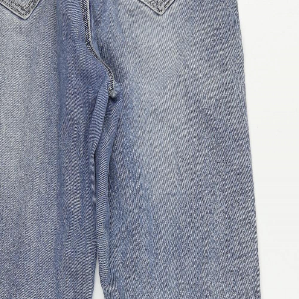 Womens UK Size 12 Stradivarius Regular Fit Mom Blue Jeans