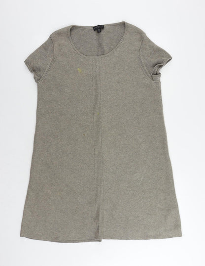 The White Company Womens Beige Wool Jumper Dress Size L Round Neck Pullover - Vintage