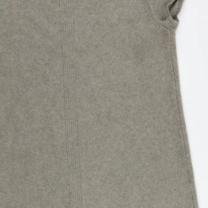 The White Company Womens Beige Wool Jumper Dress Size L Round Neck Pullover - Vintage