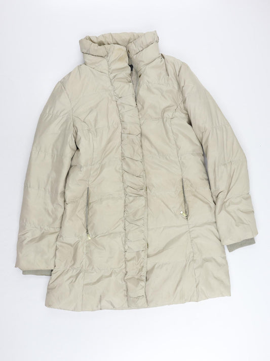 Womens UK Size L Ellen Tracy Beige Quilted Coat